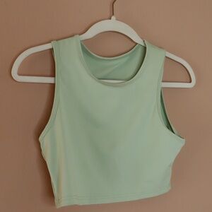 Mint Green Pastel Crop Top | Trendy & Stretchy for Spring 🌷